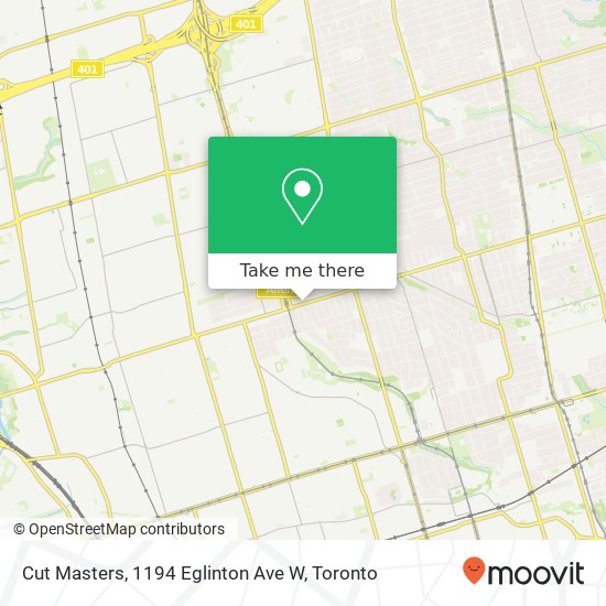 Cut Masters, 1194 Eglinton Ave W map