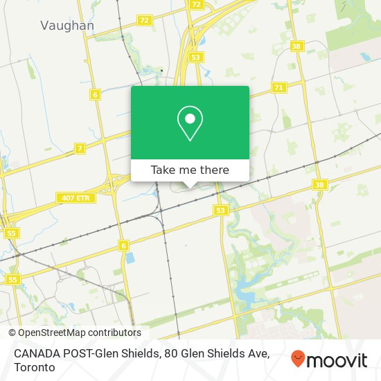 CANADA POST-Glen Shields, 80 Glen Shields Ave map