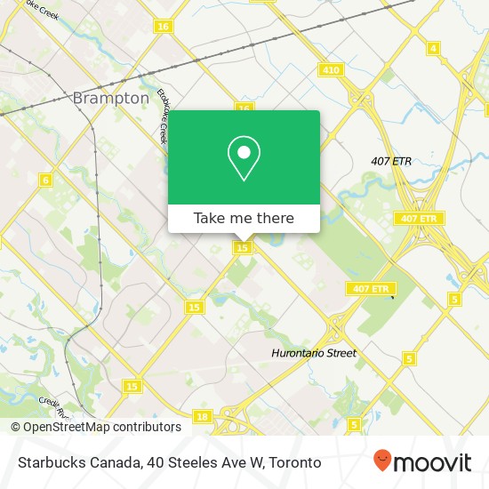 Starbucks Canada, 40 Steeles Ave W map
