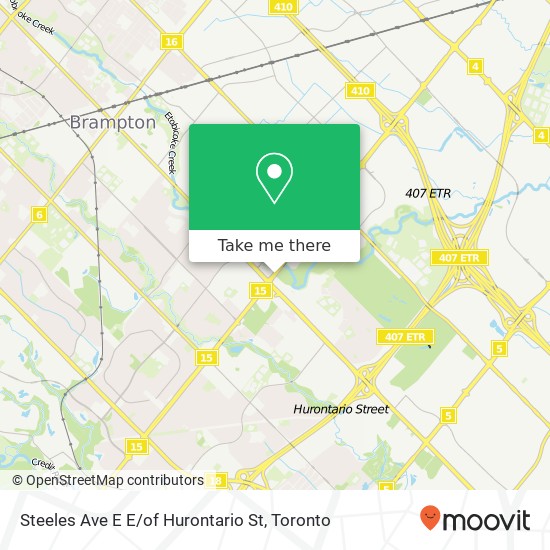 Steeles Ave E E / of Hurontario St map