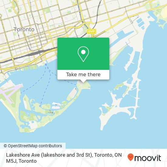 Lakeshore Ave (lakeshore and 3rd St), Toronto, ON M5J map