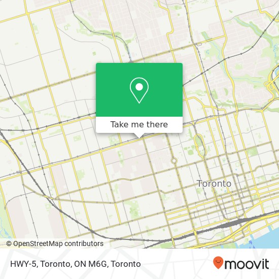 HWY-5, Toronto, ON M6G map