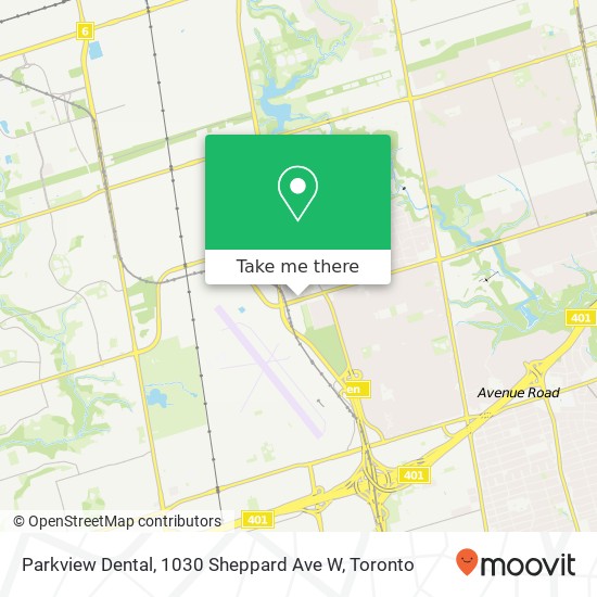 Parkview Dental, 1030 Sheppard Ave W map