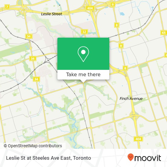 Leslie St at Steeles Ave East map