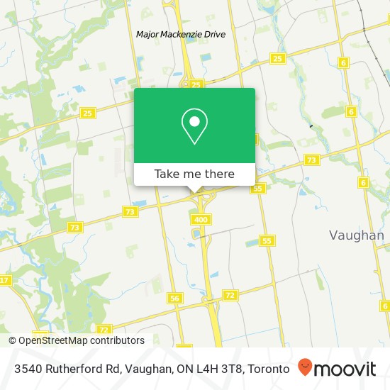 3540 Rutherford Rd, Vaughan, ON L4H 3T8 map