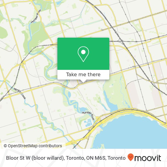 Bloor St W (bloor willard), Toronto, ON M6S map