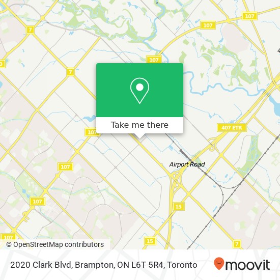 2020 Clark Blvd, Brampton, ON L6T 5R4 map