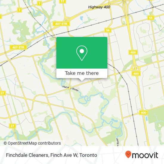 Finchdale Cleaners, Finch Ave W map