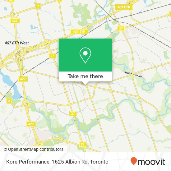 Kore Performance, 1625 Albion Rd map