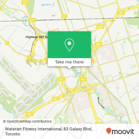 Waterart Fitness International, 83 Galaxy Blvd map