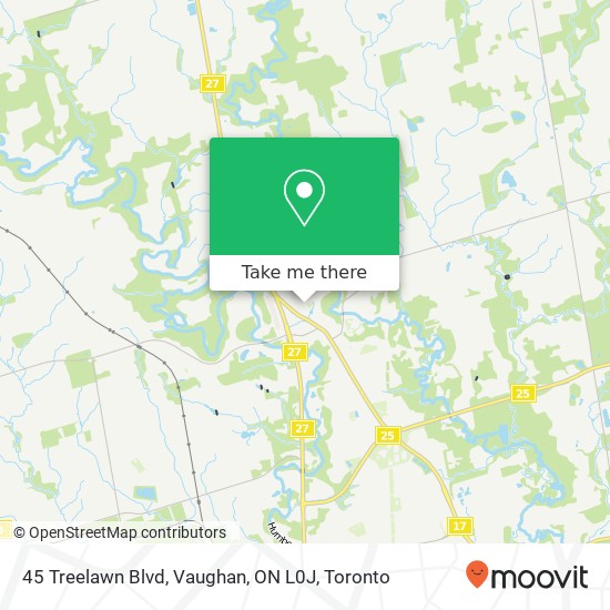 45 Treelawn Blvd, Vaughan, ON L0J map