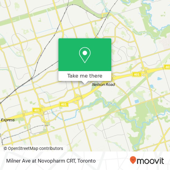 Milner Ave at Novopharm CRT map