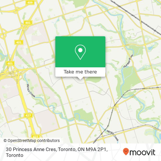 30 Princess Anne Cres, Toronto, ON M9A 2P1 map