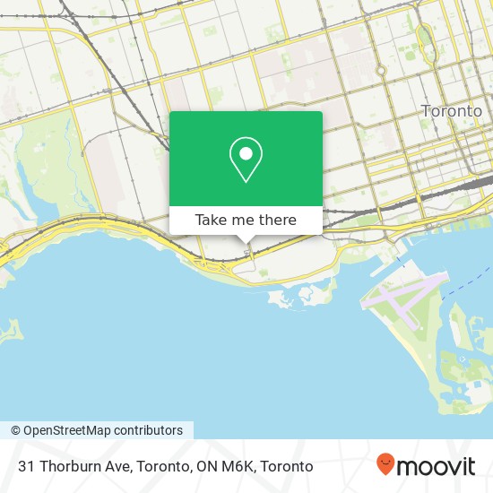 31 Thorburn Ave, Toronto, ON M6K map