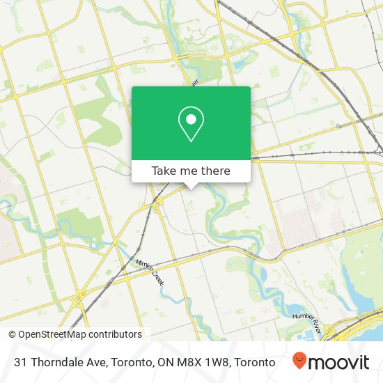 31 Thorndale Ave, Toronto, ON M8X 1W8 map