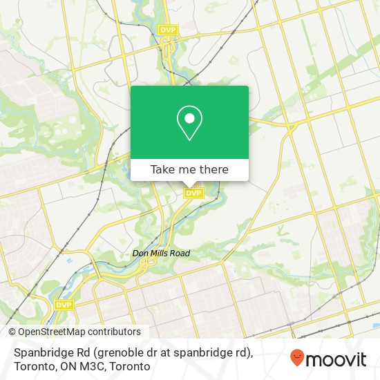 Spanbridge Rd (grenoble dr at spanbridge rd), Toronto, ON M3C plan