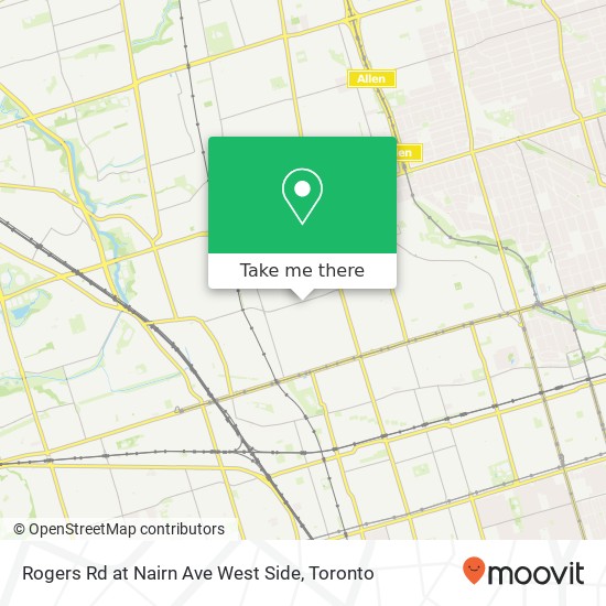 Rogers Rd at Nairn Ave West Side map