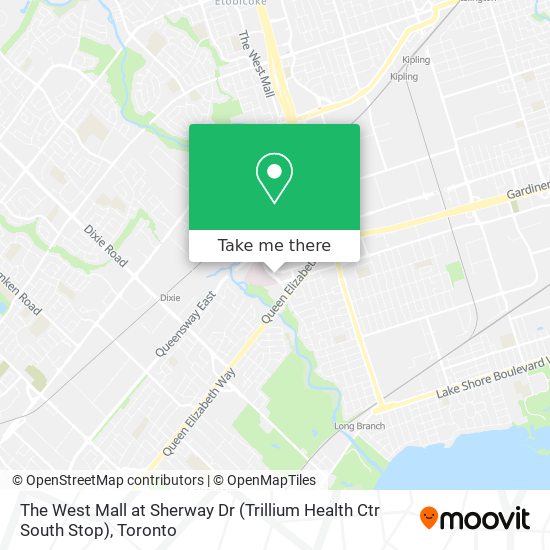 The West Mall at Sherway Dr (Trillium Health Ctr South Stop) plan