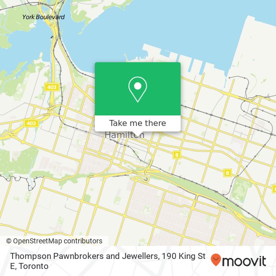 Thompson Pawnbrokers and Jewellers, 190 King St E map
