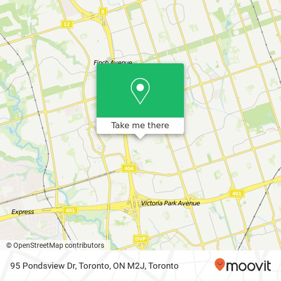 95 Pondsview Dr, Toronto, ON M2J map