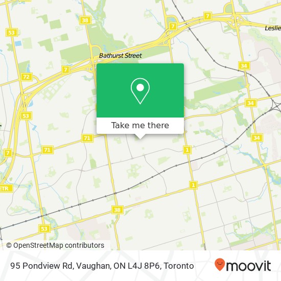 95 Pondview Rd, Vaughan, ON L4J 8P6 map