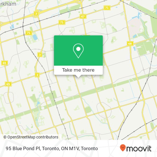 95 Blue Pond Pl, Toronto, ON M1V map