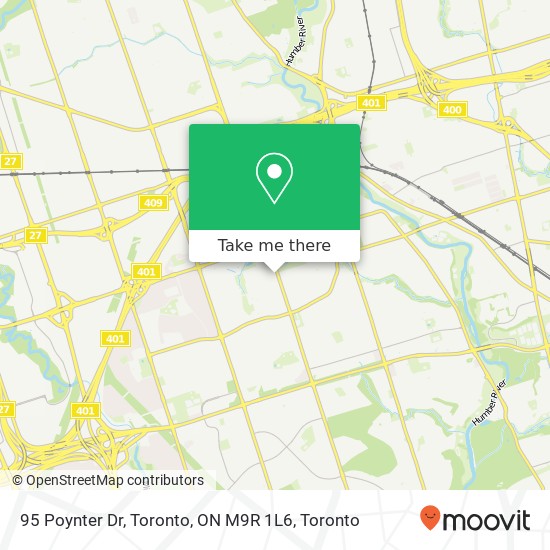 95 Poynter Dr, Toronto, ON M9R 1L6 map