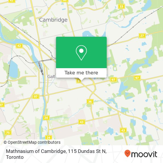 Mathnasium of Cambridge, 115 Dundas St N map