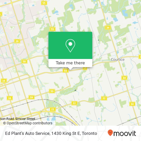 Ed Plant's Auto Service, 1430 King St E map