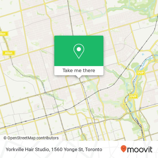 Yorkville Hair Studio, 1560 Yonge St map