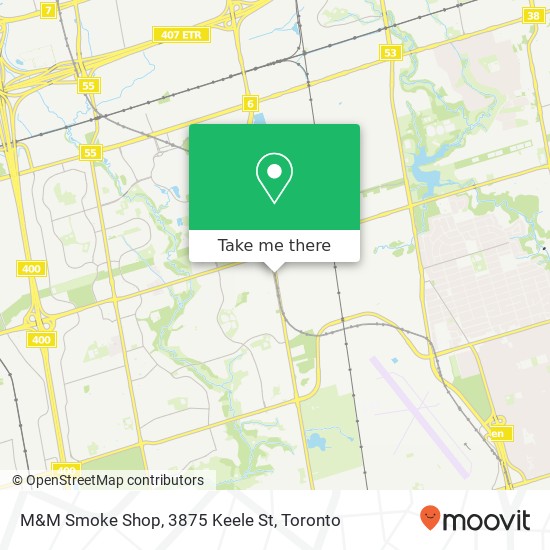 M&M Smoke Shop, 3875 Keele St map