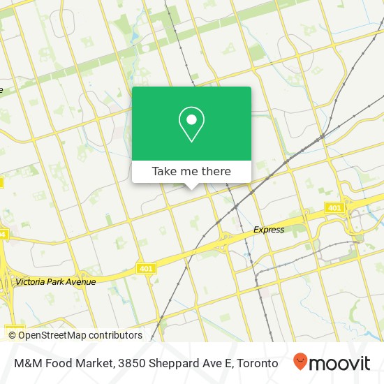 M&M Food Market, 3850 Sheppard Ave E map