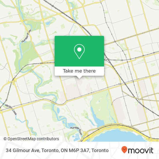 34 Gilmour Ave, Toronto, ON M6P 3A7 map