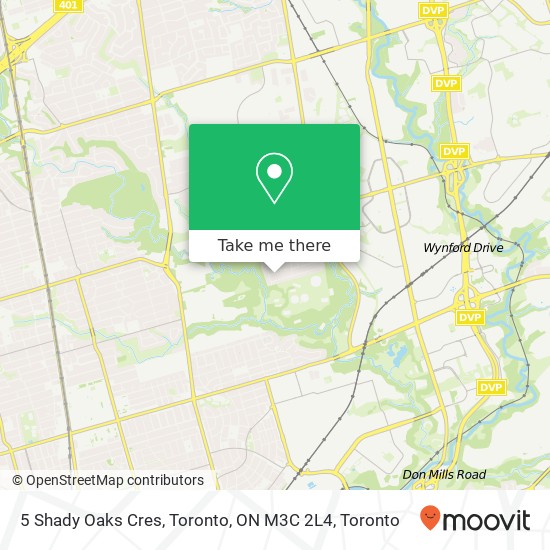 5 Shady Oaks Cres, Toronto, ON M3C 2L4 map