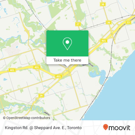 Kingston Rd. @ Sheppard Ave. E. map