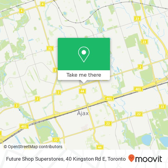 Future Shop Superstores, 40 Kingston Rd E map