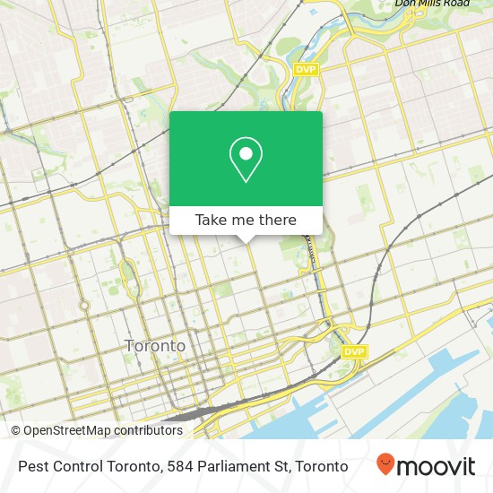 Pest Control Toronto, 584 Parliament St plan