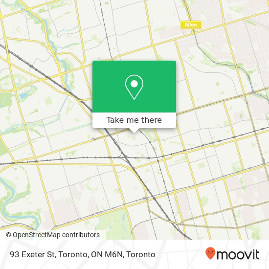 93 Exeter St, Toronto, ON M6N map