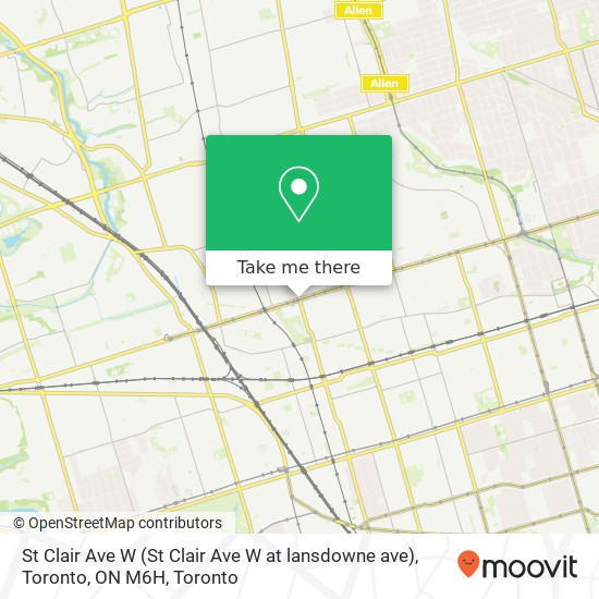 St Clair Ave W (St Clair Ave W at lansdowne ave), Toronto, ON M6H plan