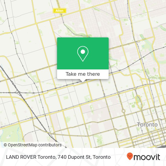 LAND ROVER Toronto, 740 Dupont St map