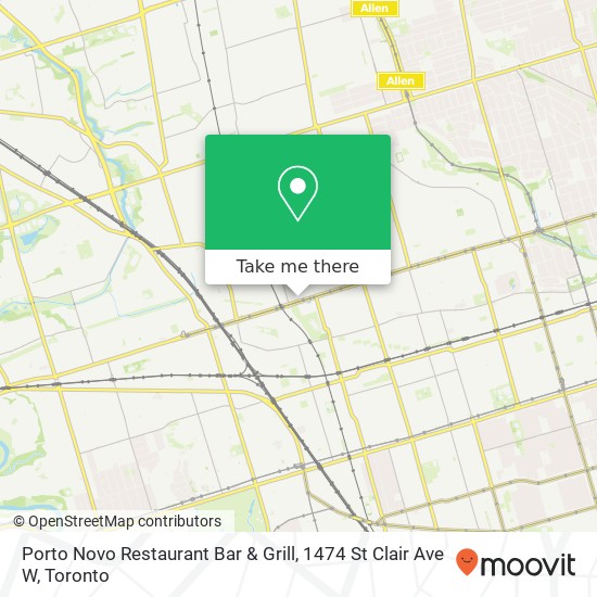 Porto Novo Restaurant Bar & Grill, 1474 St Clair Ave W map