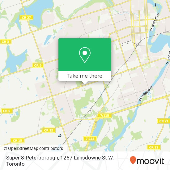 Super 8-Peterborough, 1257 Lansdowne St W map