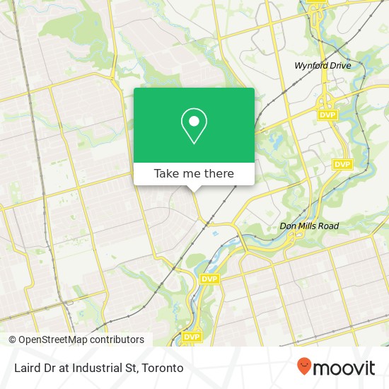 Laird Dr at Industrial St map