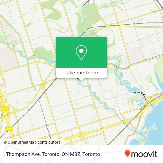 Thompson Ave, Toronto, ON M8Z map