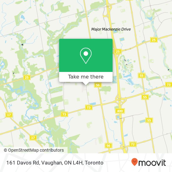 161 Davos Rd, Vaughan, ON L4H map