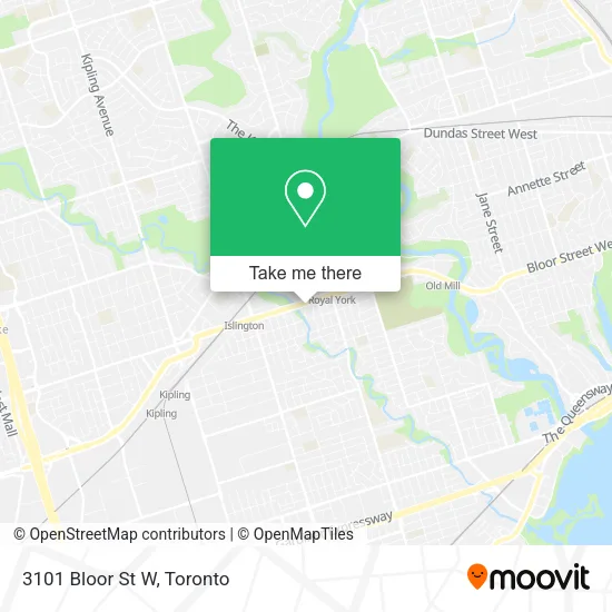 3101 Bloor St W map