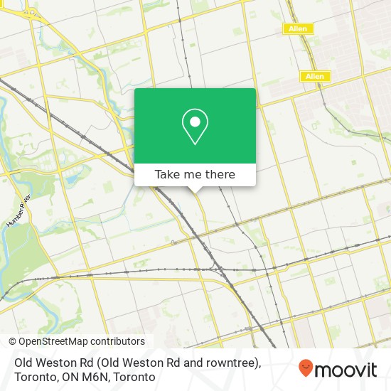 Old Weston Rd (Old Weston Rd and rowntree), Toronto, ON M6N map