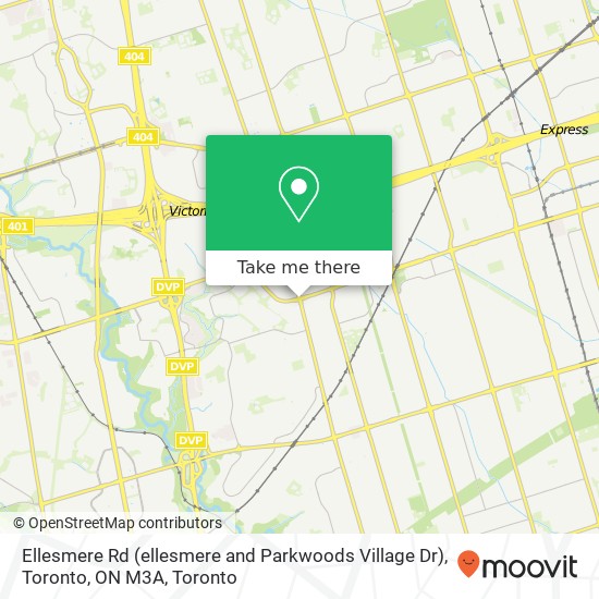 Ellesmere Rd (ellesmere and Parkwoods Village Dr), Toronto, ON M3A map