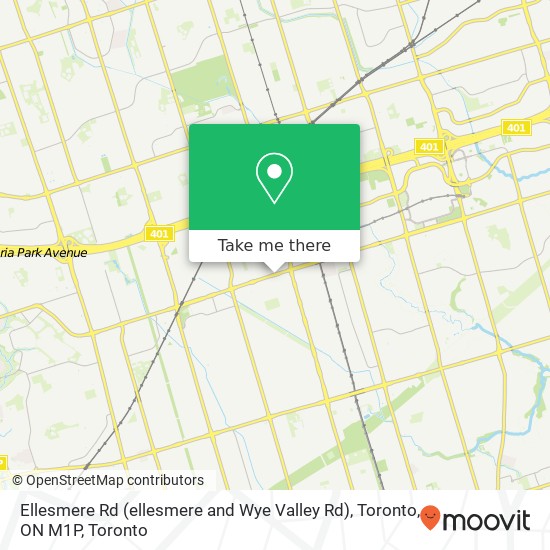 Ellesmere Rd (ellesmere and Wye Valley Rd), Toronto, ON M1P map