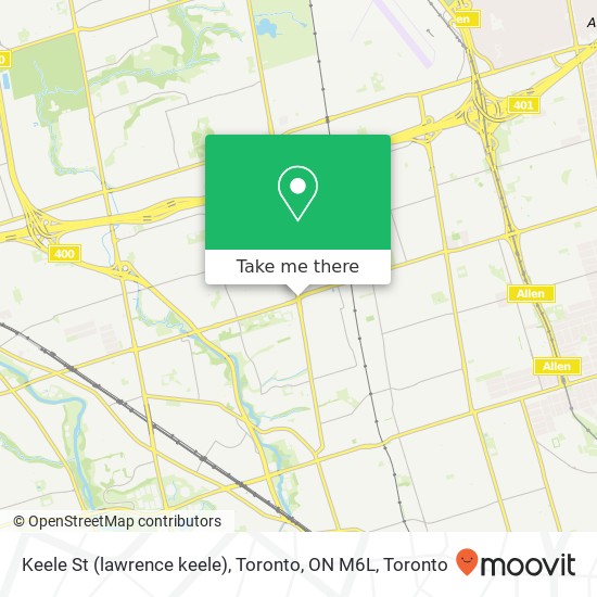 Keele St (lawrence keele), Toronto, ON M6L map